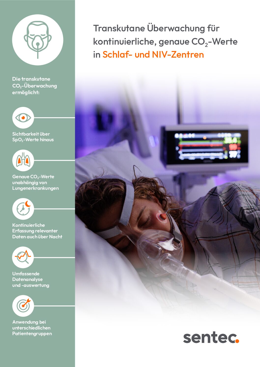 tCOM+ NIV Brochure DE Das transkutane Überwachungssystem von Sentec